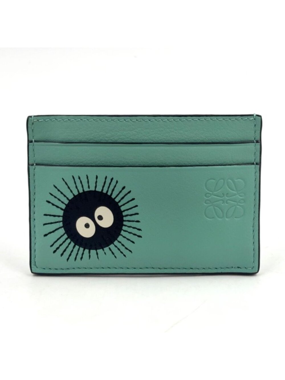 Loewe Suswatari Plain Leather Light Green Card Case